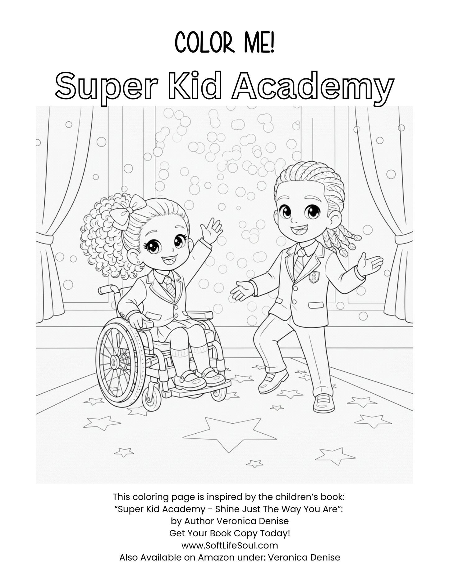 Free Coloring Page: Super Kid Academy
