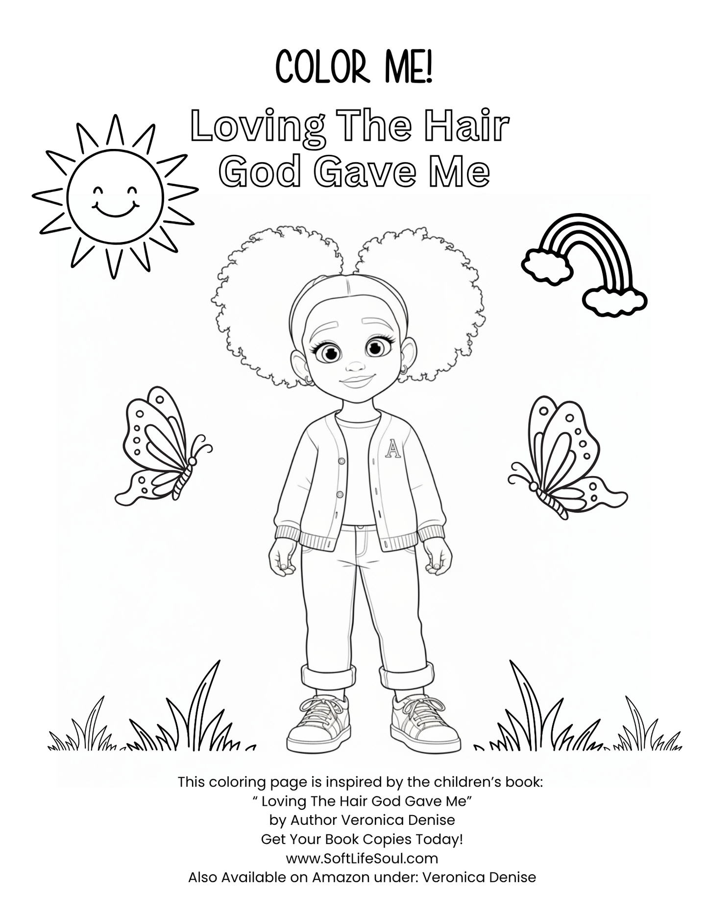 Free Coloring Page: Loving The Hair God Gave Me