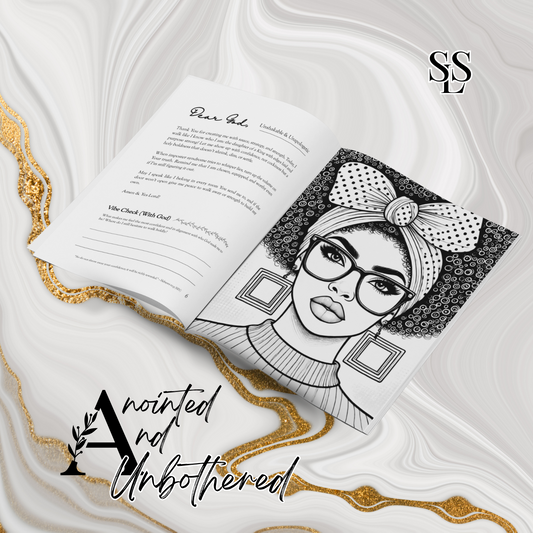 LIMITED EDITION --Anointed & Unbothered: 21 Days of Divine Vibes Coloring Journal