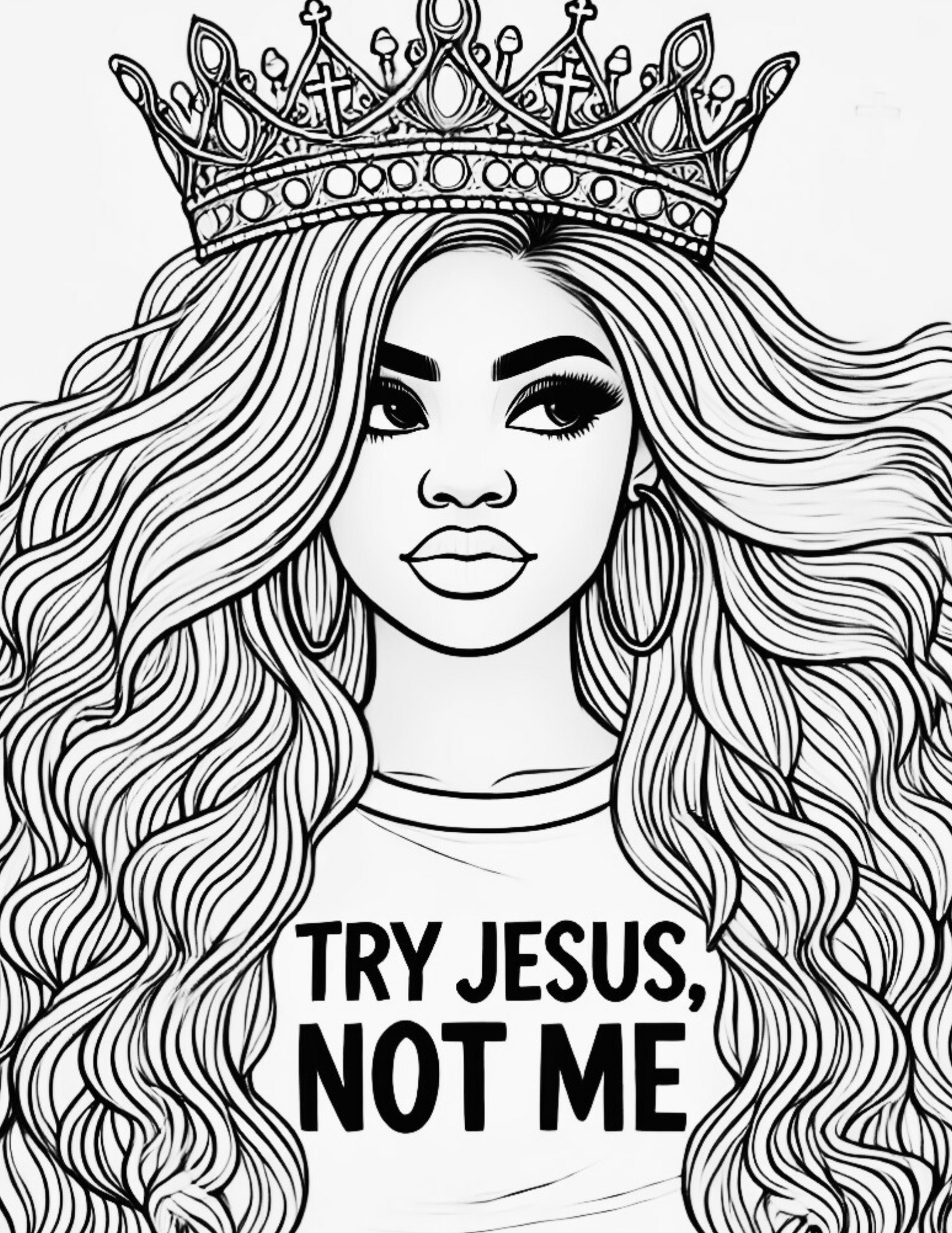 Free Coloring Page: Try Jesus