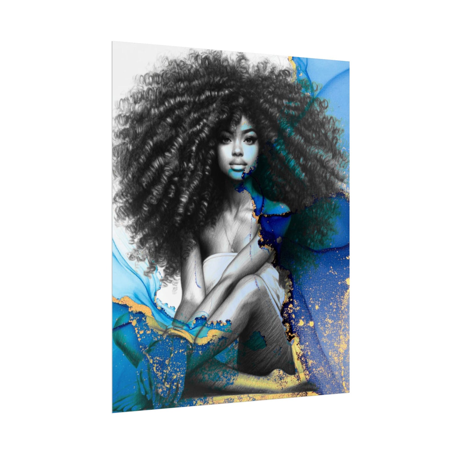 "Femme Da La Splash" Art Piece (Print Size: 16x20)