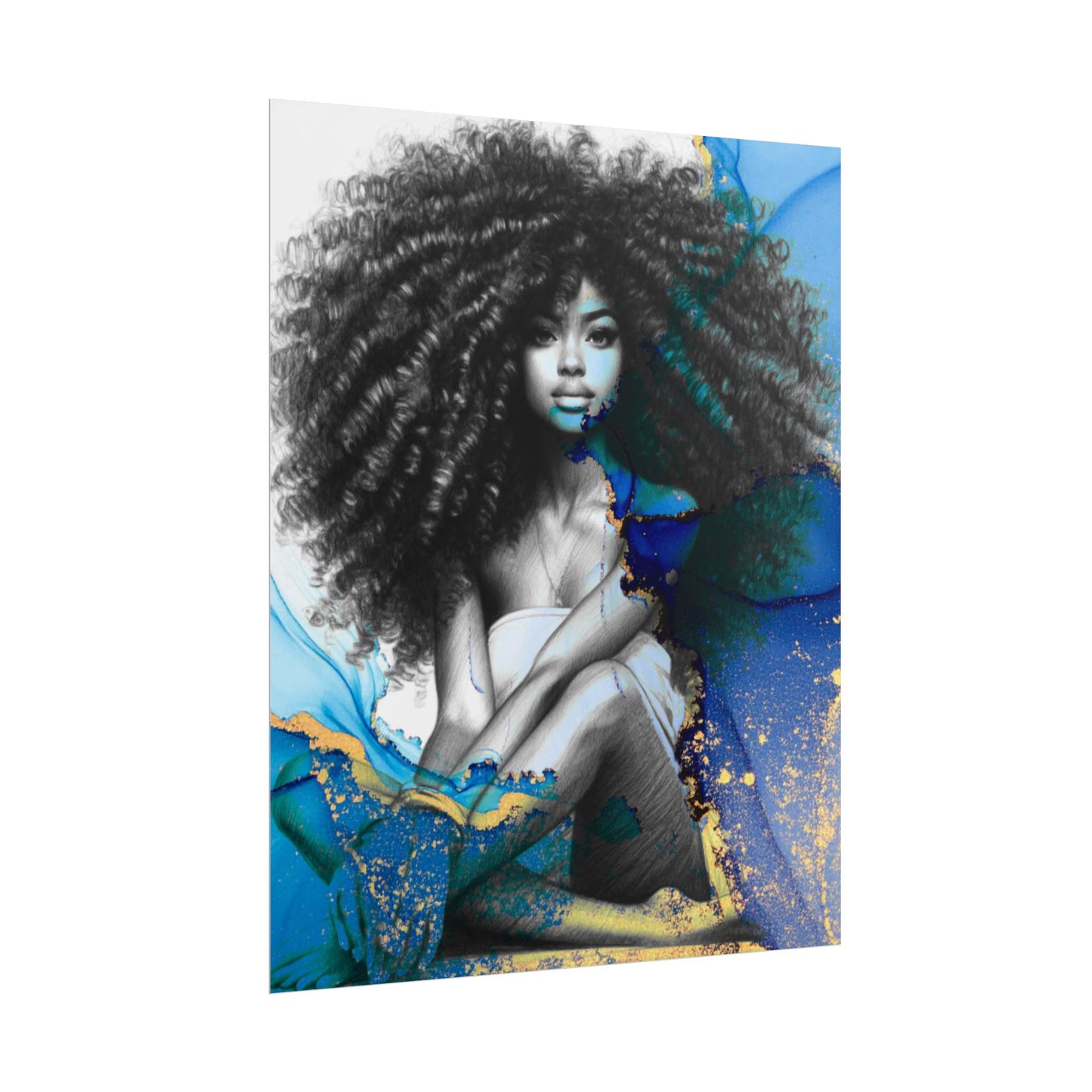 "Femme Da La Splash" Art Piece (Print Size: 16x20)